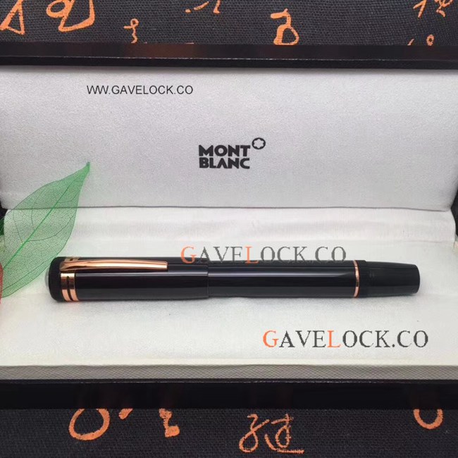 Montblanc Rose Gold Clip Rollerball Pen Copy Montblanc Heritage Pen